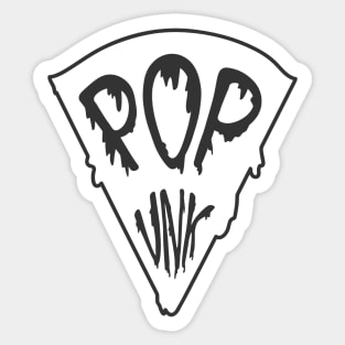 Popunk Pizza Logo Minimal Dark Sticker